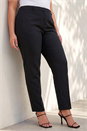 Black Curve Straight Smart Trousers, Image 2 of 4