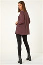 Red Geometric Print Button Detail Top, Image 3 of 6