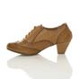 Tan AJVANI Tan Mid Heel Brogue Ankle Boots Shoe Boots, Image 3 of 6