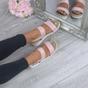 Light Pink AJVANI Light Pink Flatform Strappy Slingback Sandals, Image 5 of 6