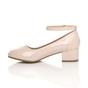 Natural AJVANI Natural Mid Block Heel Comfort Ankle Strap Court Shoes, Image 3 of 6