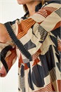 Tan Geometric Boho Maxi Dress, Image 5 of 5