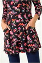 PINK Floral Print Stretch Tunic Top, Image 5 of 5