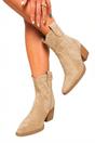 Khaki iKrush Khaki Laura Suede Cowboy Ankle Length Boots, Image 6 of 8