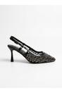 Black Constance Crystal Embellished Pointed Toe Heels, Image 1 of 5