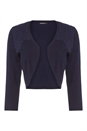 Navy  Lace Trim Bolero Shrug, Image 4 of 4
