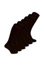 Black Ladies 6 Pairs Long Bamboo Socks | Knee High Plain & Patterned Design Socks, Image 1 of 3