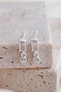 Silver Sterling Silver CZ Rectangle Studs, Image 3 of 3
