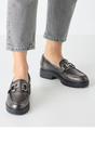 Silver Tamaris Silver Tamaris  Pewter Leather Platform Loafers, Image 7 of 8