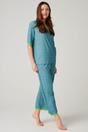Blue Fluorescent British Boxers Blue Fluorescent "Blooming Fabulous" Bamboo Lace Pyjama Set, Image 2 of 6