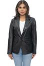 Black Soft Leather Blazer Jacket-Apeldoorn, Image 1 of 5