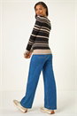 Black Contrast Zig Zag Knitted Jumper, Image 4 of 5