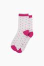 Off White Sock Talk Off White Polka Dots Combed Cotton Glitter Socks, Image 3 of 4