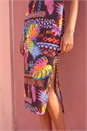 Black Pineapple Print Strappy Midi Dress, Image 4 of 4