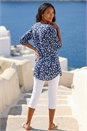 Blue Abstract Spot Print Shirt, Image 3 of 4
