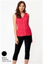 Pink Sleeveless Crinkle Blouse, Image 6 of 8