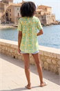 Green Watercolour Print Embellished Top, Image 3 of 4
