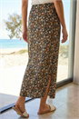 Pink Ditsy Floral Stretch Maxi Skirt , Image 3 of 4