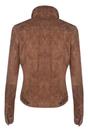 Tan Womens Goat Suede Trucker Jacket-Astoria, Image 3 of 3