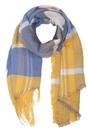 Mustard Striped Tartan Winter Blanket Scarf, Image 3 of 3