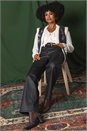 Black Coated Stretch Waist Wide Leg Jeans, Image 1 of 7