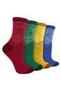 Multi 4 Pack Novelty Harry Potter Houses Socks, Image 1 of 4