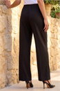 Black Petite Stripe Bengaline Stretch Trouser, Image 3 of 4