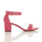 Coral AJVANI Coral Mid Block Heel Ankle Strap Sandals, Image 2 of 6