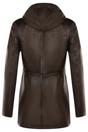 Brown Infinity Leather Brown Hooded Parka Jacket-Oakengates, Image 4 of 5