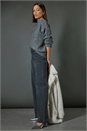 Charcoal Sequin Detail High Neck Jumper, Image 7 of 7
