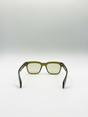 Green Square Sunglasses in Green, Image 7 of 7