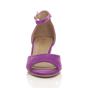 Purple AJVANI Purple Mid Wedge Heel Ankle Strap Sandals, Image 6 of 6