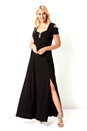 Diamante Cold Shoulder Maxi Dress, Image 1 of 4
