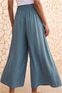 Steel Blue Palazzo Culotte Wide Leg Trouser, Image 3 of 4