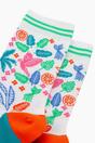 Multi Tropical Rainforest Parrot Bamboo Socks, Image 2 of 4