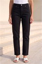 Black Petite Stretch Straight Leg Jeans, Image 1 of 4
