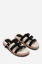 Black Where's That From Black Bambi Multi Strap Footbed Sandal, Image 4 of 6