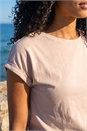 Natural  Plain Stretch Cotton Jersey T-Shirt, Image 4 of 4