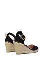 Black XY LONDON Black 'Forest' Closed Toe Espadrille Wedge Heel Sandals, Image 3 of 5