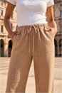 Stone Petite Stripe Pull On Stretch Trouser, Image 4 of 4