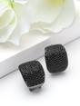 Black Pavé Dome Stud Earrings, Image 3 of 3