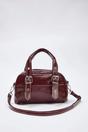 Burgundy WOVCOR Burgundy Contrast Stitch Mini Bowling Grab Bag, Image 1 of 3