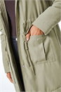 Sage Faux Fur Trim Padded Parka Coat , Image 5 of 5