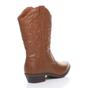 Tan Low Cuban Heel Embroidered Cowboy Western Boots, Image 4 of 6