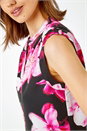 Cerise Sleeveless Floral Print V-Neck Tunic Top, Image 5 of 5