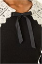 Black Crochet Collar Knitted Dress, Image 5 of 5