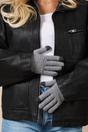Grey SVNX Grey Knitted Gloves - Touch Screen, Image 2 of 4