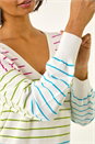 Ivory  Stripe Boyfriend Knit Jumper , Image 5 of 5