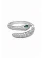 Silver Pavé Serpent Wrap Ring, Image 1 of 3