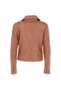 Tan Ashwood Leather Tan 'Fia' Real Leather Biker Jacket Women Coat, Image 4 of 5